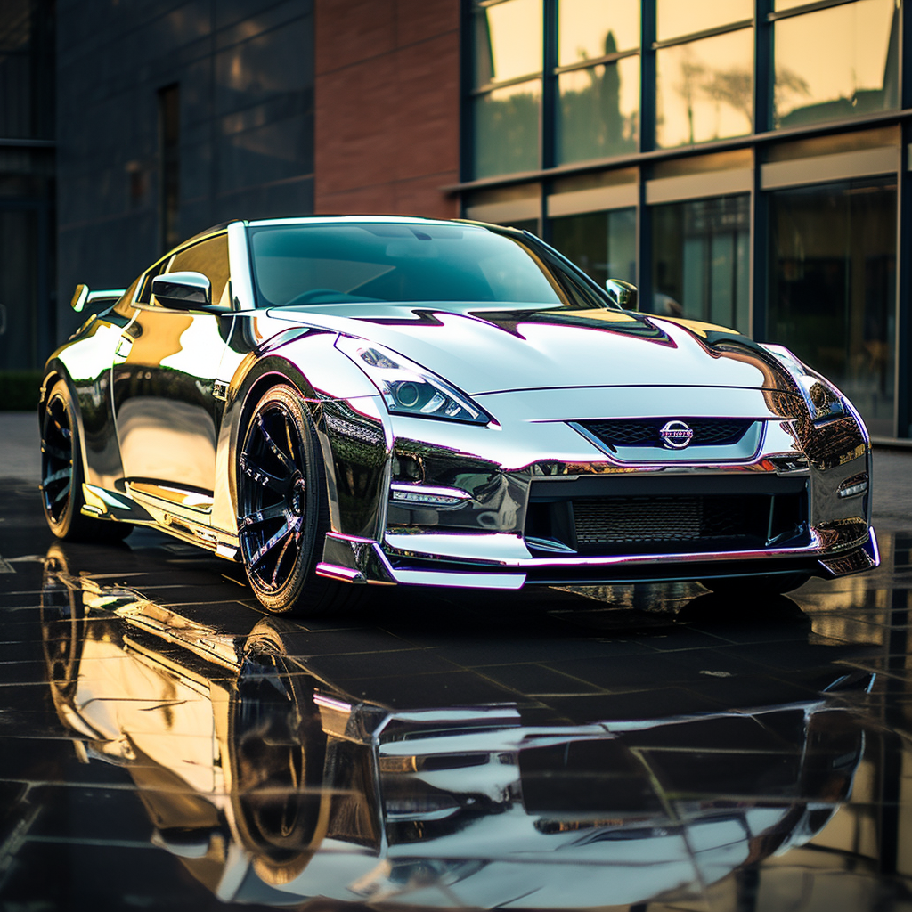 "Em alta velocidade e sempre à frente, a Nissan está revolucionando o mundo dos automóveis. Em 2014, enquanto alguns de nós estavam tentando tirar a selfie perfeita, a Nissan estava avançando em estratégias de negócios e tecnologia. Preparados para a mais emocionante das viagens com a Nissan? E não se esqueça, é também a mais brilhante, graças aos serviços da Wrap Masters Hub!" "Speeding ahead and always leading, Nissan is revolutionizing the automobile world. Back in 2014, while some of us were trying to take the perfect selfie, Nissan was advancing in business strategies and technology. Are you ready for the most exciting ride with Nissan? And don't forget, it's also the glossiest, thanks to the services of Wrap Masters Hub!"